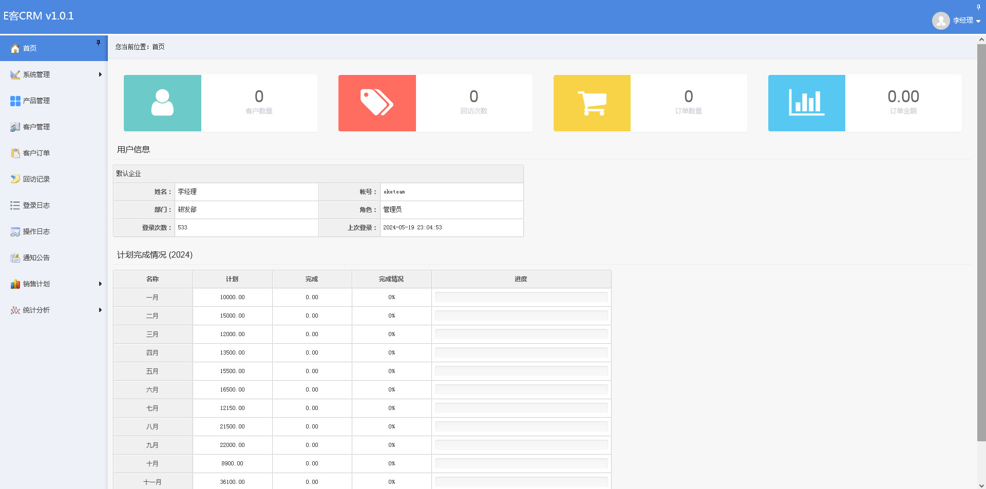 eCRM客户关系管理系统 v1.0.21